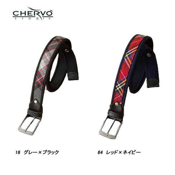 CHERVO（シェルボ） メンズ チェック柄ベルト サイズ52 : DEPOT 044