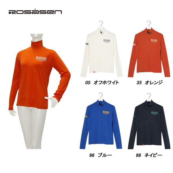 ロサーセン Rosasen レディース 秋冬 吸湿発熱 ストレッチ 微起毛モックネック長袖シャツ