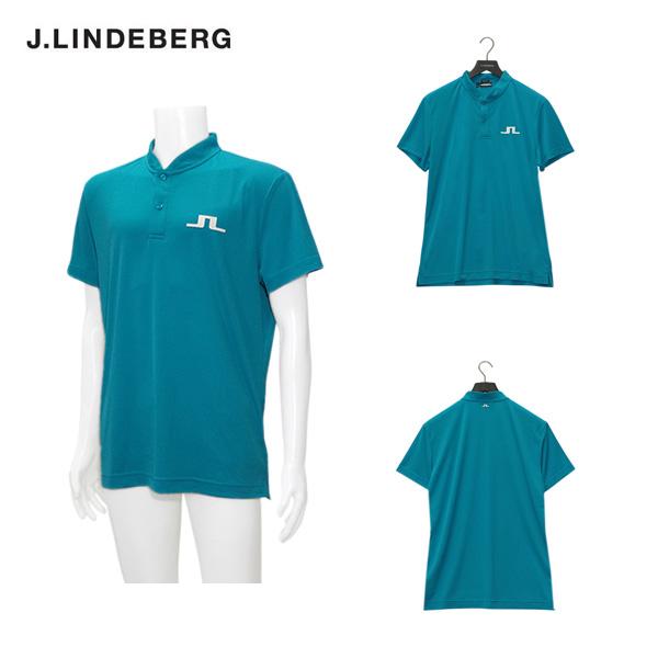 訳あり ジェイリンドバーグ J.LINDEBERG メンズ 春夏 メッシュ構造 ボンバーネック半袖ポロシャツ サイズ48(L)