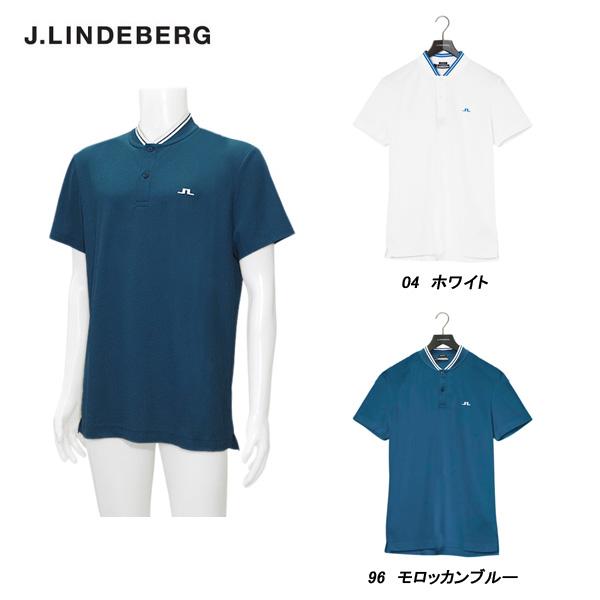 ジェイリンドバーグ J.LINDEBERG メンズ 春夏 速乾 吸湿 ボンバーネック半袖ポロシャツ