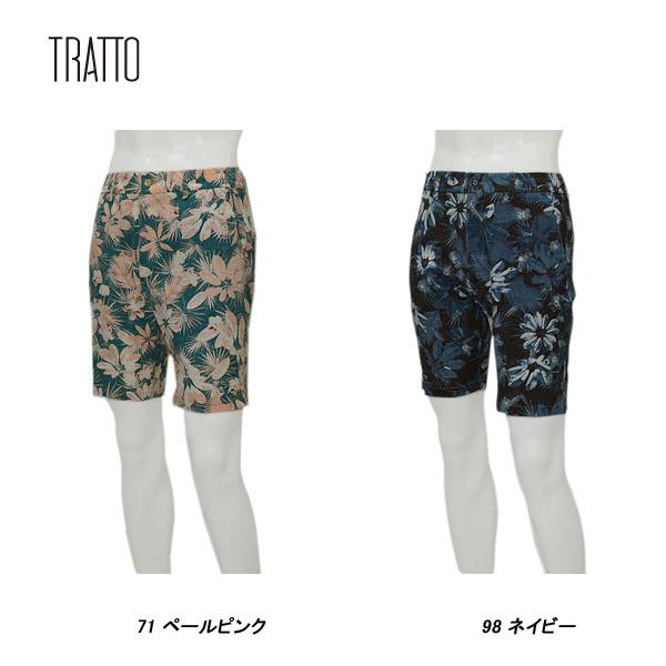 TRATTO トラット メンズ 春夏 ボタニカル ストレッチ サッカー
