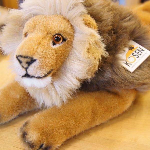 ケーセン　ライオン　オス KOESEN ケーセン社 おすライオン - 動物のぬいぐるみ - 木の