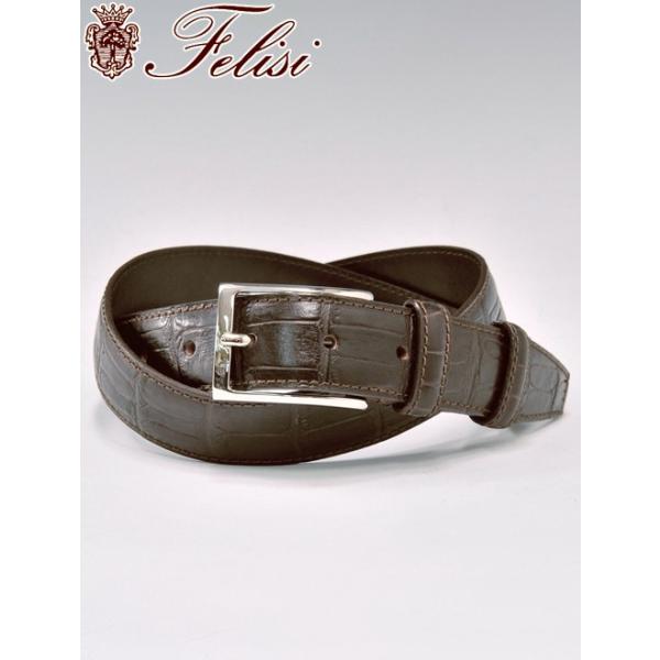 Felisi（フェリージ） レザーベルト エンボスクロコ 型押し 85/07/SA