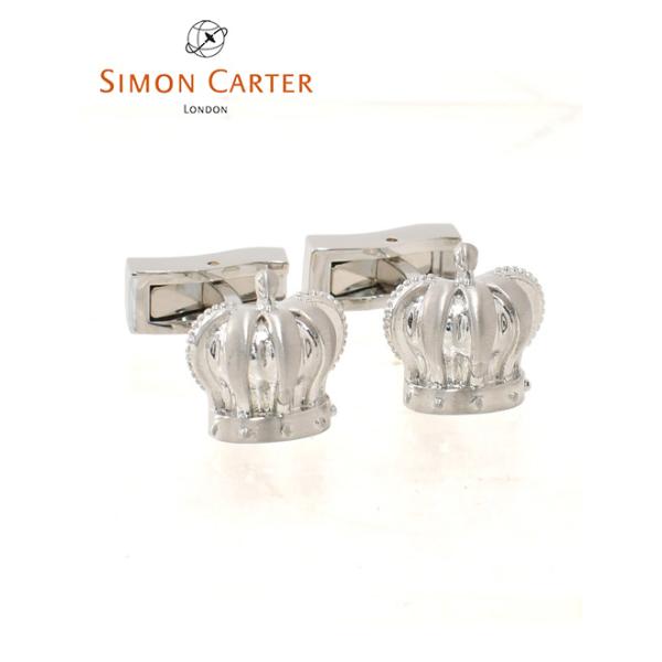 サイモンカーター SIMON CARTER カフリンクス メンズ CROWN カフス クラウンモチーフ シルバー 真鍮 アクセサリー ギフト イギリスブランド