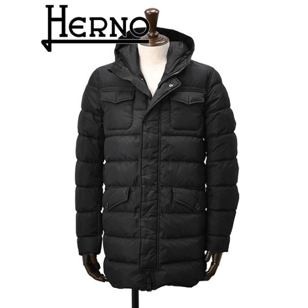 【美品】 ヘルノ ポーラテック ダウンジャケット ニット切替 XL位 42 HERNO（ヘルノ） メンズダウンジャケット POLAR-TECH ポーラテック