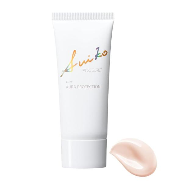 SUIKO エアリーオーラプロテクション ロゼ SPF50+/PA++++ UV日焼け止め美容液・化粧下地 ノンケミカルUV処方 うるおいツヤ肌 SA6