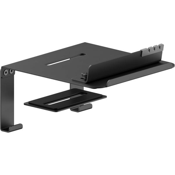 Alterzone モニタースタンド補強取付プレートキット スマホホルダー付き ケーブル管理 デスク保護 傷防止 ALZMPH