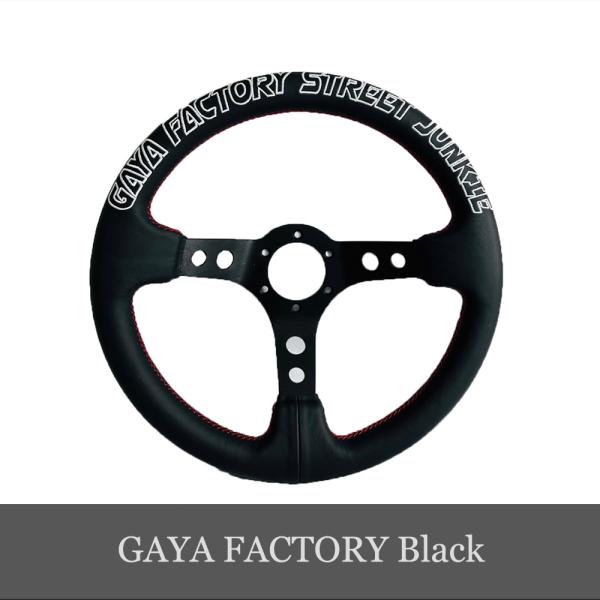 GAYA FACTORY STREET JUNKIE ステアリングホイール GAYA FACTORY STREET JUNKIE ブラック | dele.io