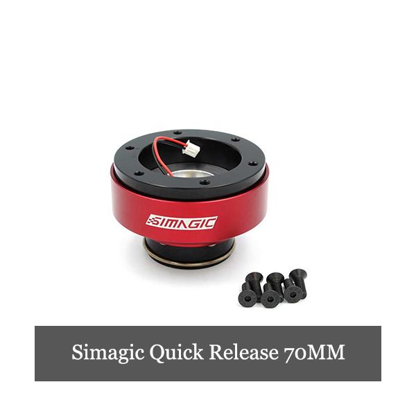 【発売日：2023年02月10日】Simagic 70mmのステアリングホイールに対応。ハーフタイプ（ステアリング側）このQR70クイックリリースを使用して、各ステアリングホイールをシマジックベースに接続します。QR70は直径70mmで、幅...