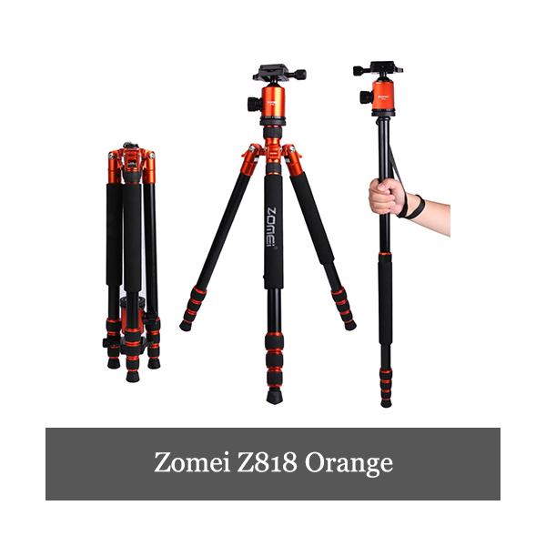 Zomei Z818 レバー式三脚・一脚 4段カメラ用三脚キット ボールヘッド一脚 超軽量 耐震 専用ポケット付き アルミ製