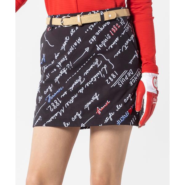 ♡新品未使用品♡DESCENTE GOLF レディース スカート L ブラック ルコックスポルティフ ゴルフ le coq sportif golf アシンメトリー