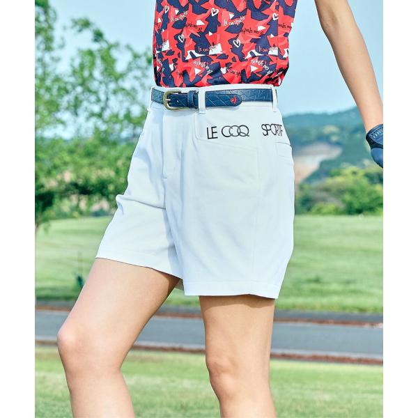 公式 ルコックスポルティフ ゴルフ ショートパンツ レディース 吸汗速乾 Sunscreen NIR 2WAYストレッチ LG5FHP00L 25FW