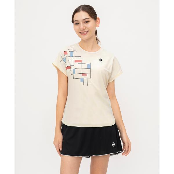 公式 ルコックスポルティフ テニス グラフィックゲームTシャツ レディース JTA公認 接触冷感 UVカット 半袖 LN5SHT50L 25SS