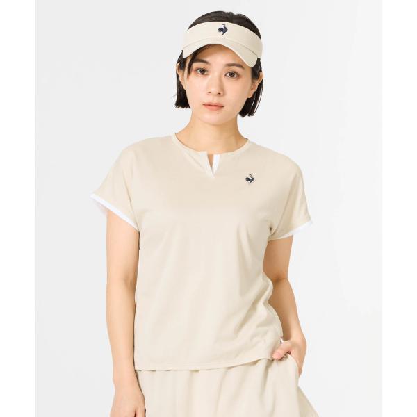 公式 ルコックスポルティフ テニス ゲームシャツ レディース 吸汗速乾 ストレッチ UV 消臭 JTA公認 大会 トレーニング LN6SHT10L 26SS