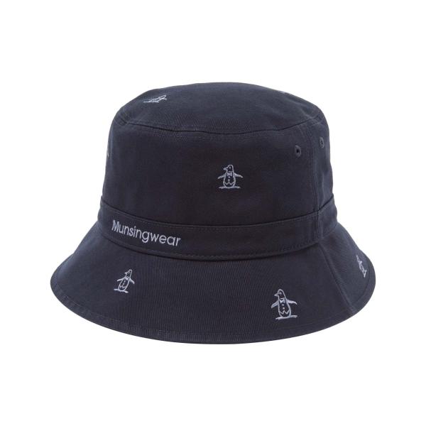 公式 マンシングウェア コットンツイルペンギン飛び柄刺しゅうバケットハット メンズ レディース サイズ調整可能 帽子 小物 ゴルフ MG5FCP70U 25FW