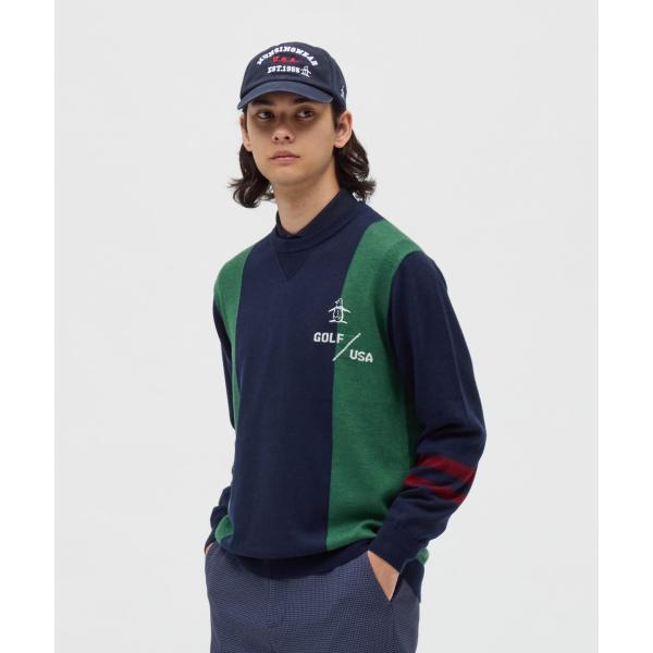 Munsingwear（マンシングウェア） 公式 ロゴインターシャクルーネック