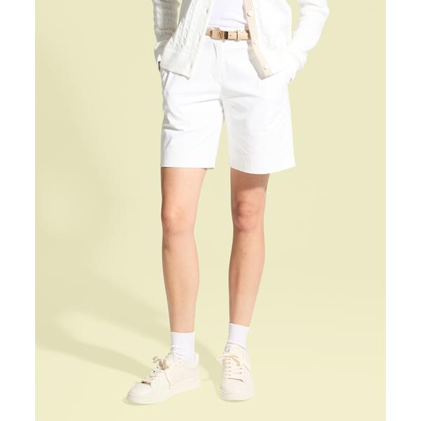 公式 マンシングウェア WHITEストレッチハーフパンツ レディース 2WAYストレッチ 透け防止 ショート ゴルフ ウェア MG5SHP02L