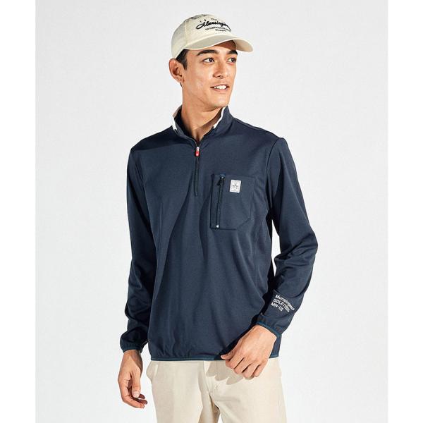 新品未使用【munsingwear】 ハーフジッパー付き長袖シャツ　サイズL Munsingwear（マンシングウェア） 公式 スムースハーフジップ長袖