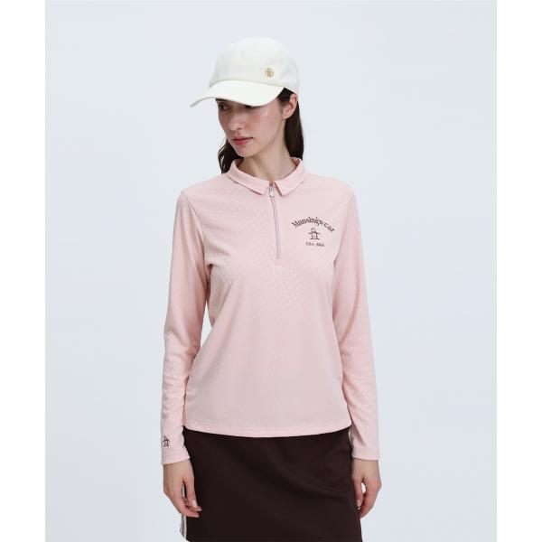 公式 マンシングウェア MUNSINGWEAR スタージャガード長袖シャツ レディース 吸汗速乾 ストレッチ UV ゴルフ MG6FLS34L 26FW