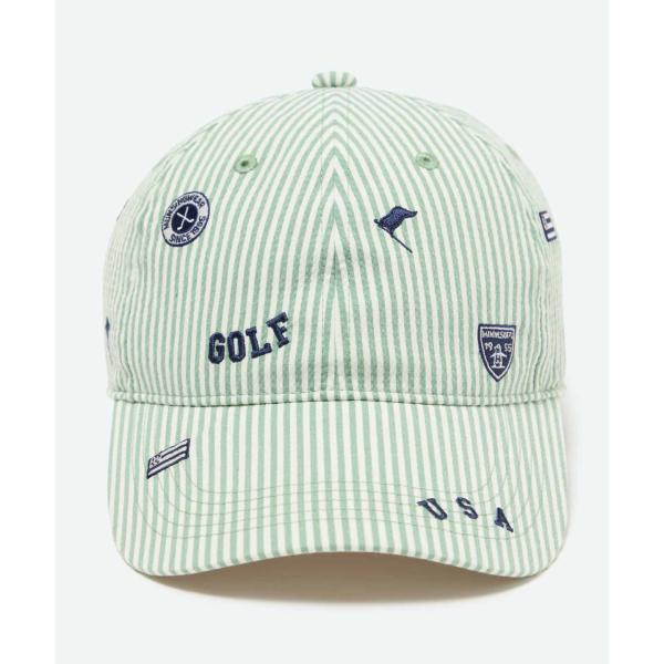 Munsingwear（マンシングウェア） 公式 飛び柄キャップ シアサッカー
