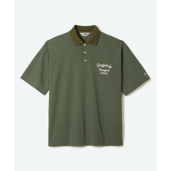 公式 ペンギン バイ マンシングウェア HIGH GAUGE POLO SHIRT メンズ ポロシャツ バックプリント ゴルフ MU5FHS04M 25FW