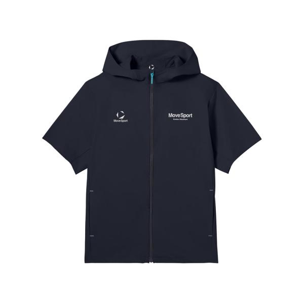 MOVESPORT 公式 ムーブスポーツ 半袖フルジップクロスフーディ 男性