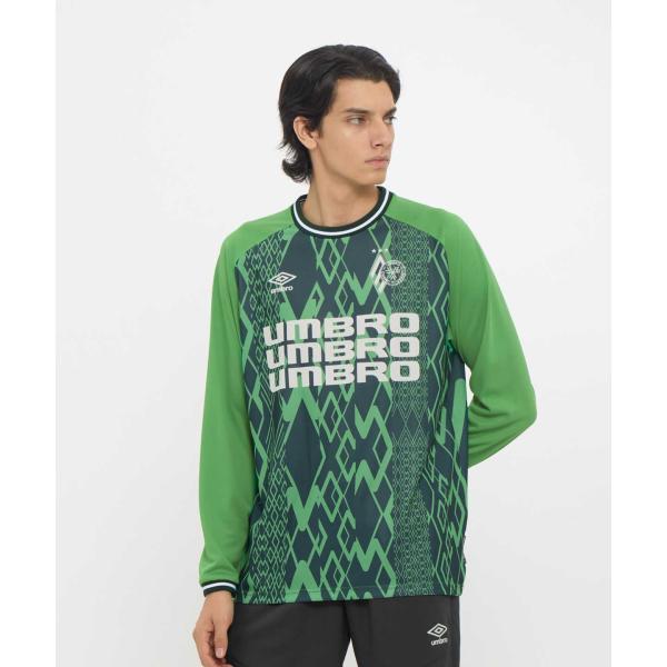 公式 アンブロ THE THIRD by UMBRO グラフィック長袖プラクティスシャツ ロンT 練習 メンズ 吸汗 UF5FLS50M 25FW