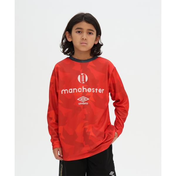 公式 アンブロ umbro ジュニア はじめて長袖グラフィックプラクティスシャツ 子ども 2WAY キッズ 吸汗 サッカー UF6FLS54J 26FW