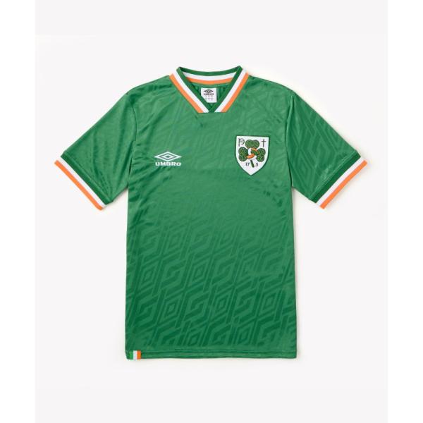 公式 アンブロ umbro セントパトリックシャツ メンズ アイルランド 3月17日 クローバー 緑 サッカー フットボール UF6SHS26MB 26SS