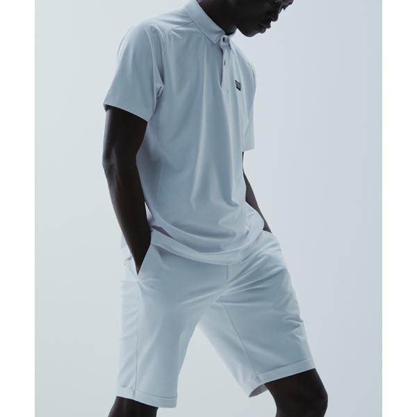 ランバンスポール スタンドシャツ吸汗速乾UVカット LANVIN SPORT スタンドジップアップ半袖シャツ【UV/接触冷感