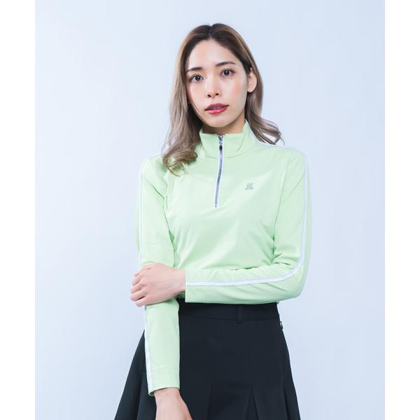 上品/美品【ランバン・スポール】ハーフジップ ゴルフ 長袖シャツ裏起毛 グレー黒 上品/美品【ランバン・スポール】ハーフジップ ゴルフ 長袖