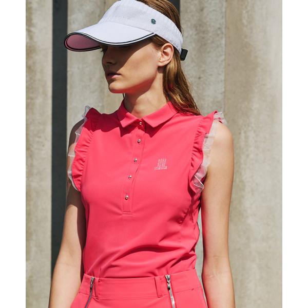 LANVIN SPORT 公式 ランバン スポール フリルノースリーブシャツ LANVIN SPORT 公式 ランバン スポール フリルノースリーブシャツ