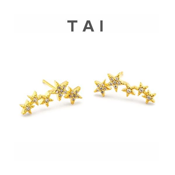 Ron Herman TAI JEWELRY(タイジュエリー) PAVE 5 STAR EARRINGS