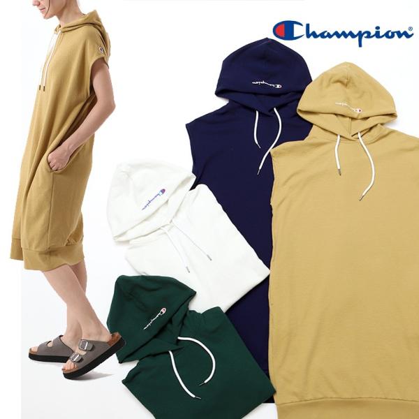チャンピオン Champion ウィメンズ フード ノースリーブ ワンピース Cw R322 Portal Caymangateway Com