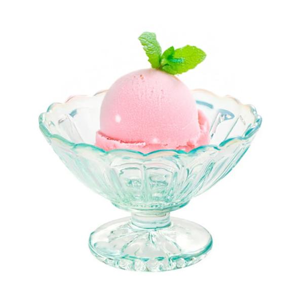 【売約】廣田ガラス　アンティーク　雪の花 ミニアイスクリーム ブルー 売約】廣田ガラス アンティーク 雪の花 ミニアイスクリーム ブルー