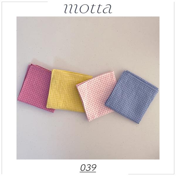 麻のハンカチ motta039 お弁当 包む 布 リネン チェック柄 ランチクロス ミニ風呂敷 ギフト 中川政七商店