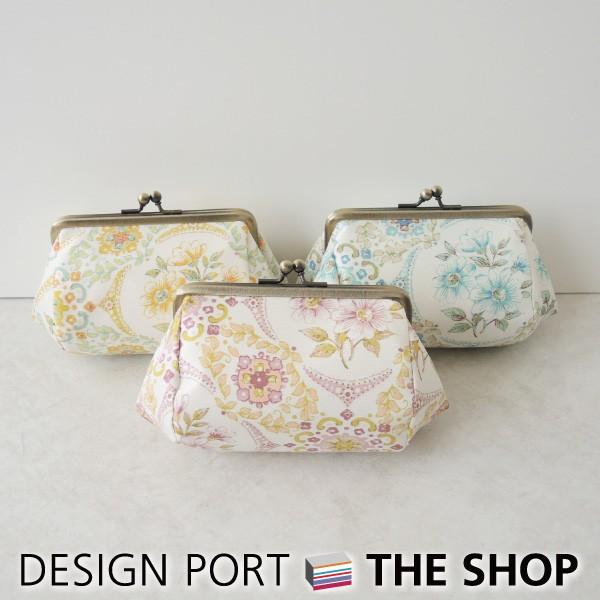 がま口 ポーチ かわいい おしゃれ 化粧ポーチ コスメポーチ メイクポーチ 大容量 俵型コスメポーチ レトロフローラル 川島織物セルコン 1km4676 川島織物セルコン デザインポート 通販 Yahoo ショッピング