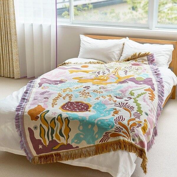 川島織物セルコン ブランケット ひざ掛け 137x195cm オールシーズン