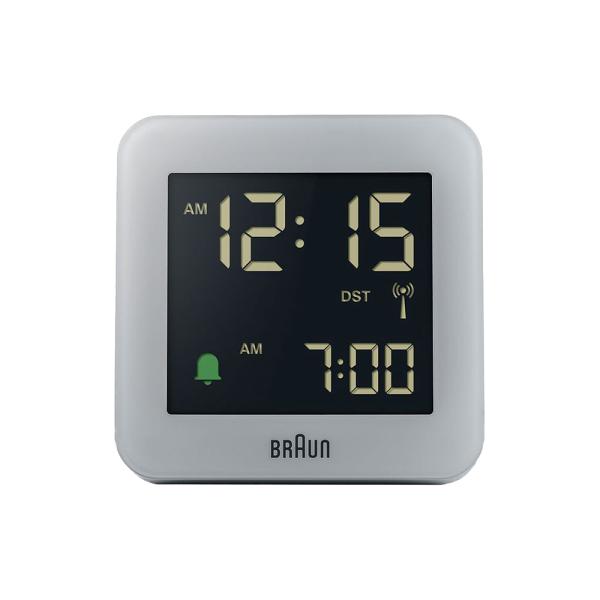 BRAUN 置時計 正規品 Alarm Clock BC09 グレー W75.5cm デジタルクロック 目覚まし時計 見やすい アラーム時計 名作デザイン 超PayPay祭