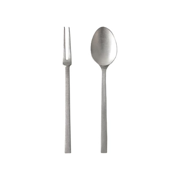 東屋 ヒメフォーク ヒメスプーン 真鍮銀めっき 2本セット 姫フォーク