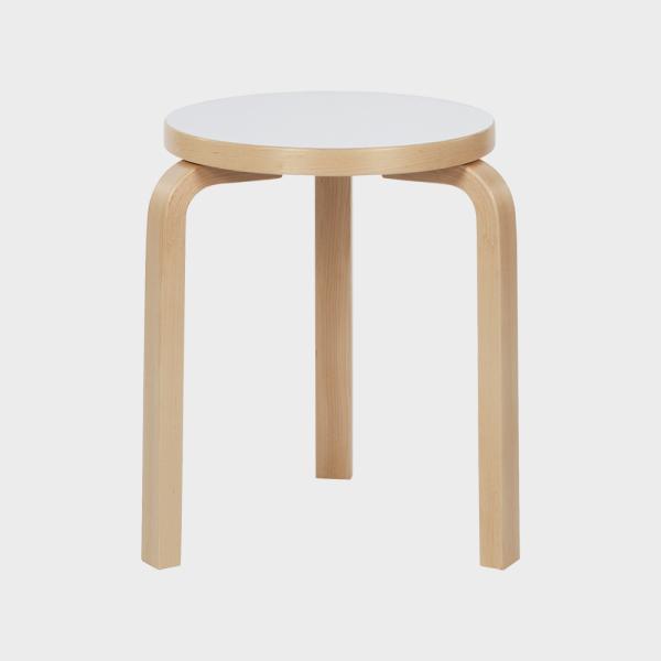 正規品 アルテック Artek スツール 60 ラミネート ホワイト 白 3本脚 60スツール デザインチェア 北欧家具 椅子 木製 アアルト 新生活