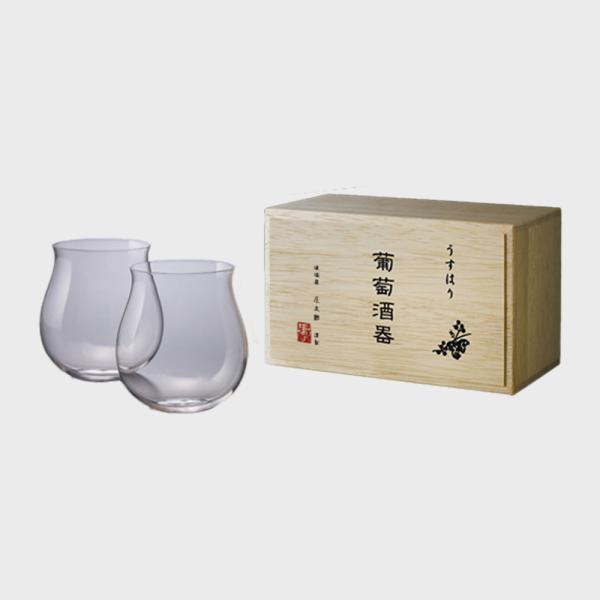 うすはり ワイングラス ペア セット ブルゴーニュ 330ml 2個 木箱入 ギフト デザートカップ アイス 松徳硝子 うすはりグラス 宅飲み 来客用 日本製 超PayPay祭