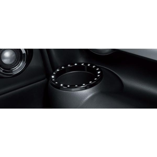 ホンダ N-BOX SLASH NBOX スラッシュ 純正 ドリンクホルダーリング ピアノブラック / SWAROVSKI ELEMENTS付 / フロント 2
