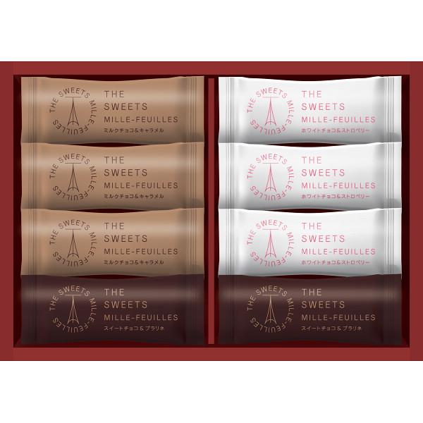 人気フレーバーキャラメル、酸味のきいたストロベリーに、定番のプラリネクリーム。3種類の味が楽しめるギフトセット。●ミルフィーユ×8（ミルクチョコ＆キャラメル・ホワイトチョコ＆ストロベリー×各3、スイートチョコ＆プラリネ×2）成分あり：/乳成...