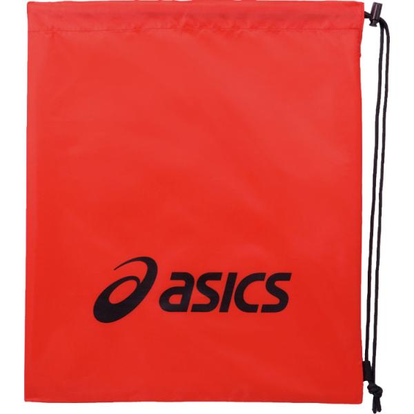 asics アシックス LIGHTBAG M レツド/ブラツク F EBG441 2390 | スポーツ 備品 バッグ フリーサイズ 赤 レッド 黒 ブラック 巾着 収納