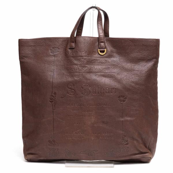 BVLGARI ブルガリ トートバッグ シボ革 シュリンクレザー ユニ