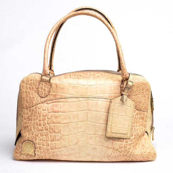 A.D.M.J ADMJ エーディーエムジェイ ハンドバッグ 牛革 クロコ型
