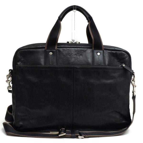 美品コーチ　COACH ビジネスバッグ COACH コーチ ビジネスバッグ F70812 HERITAGE WEB LEATHER ZIP