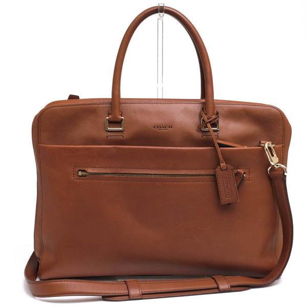 コーチ ビジネスバッグ 2way メトロポリタン グラブタンレザー ブルー COACH（コーチ）の「メトロポリタン トート（トートバッグ