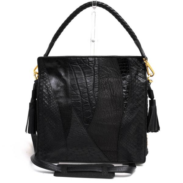 未使用 レザージュエルズ 最高峰 80万↑ マットクロコレザー ボディーバック desir-store_d4758